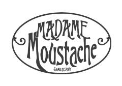 En logotype för restaurangen Madame Moustache.